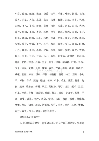 狗狗名字